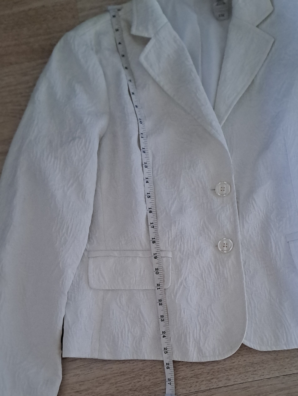 Liz Claiborne Cream Textured Blazer Jacket - Picture 8 of 10